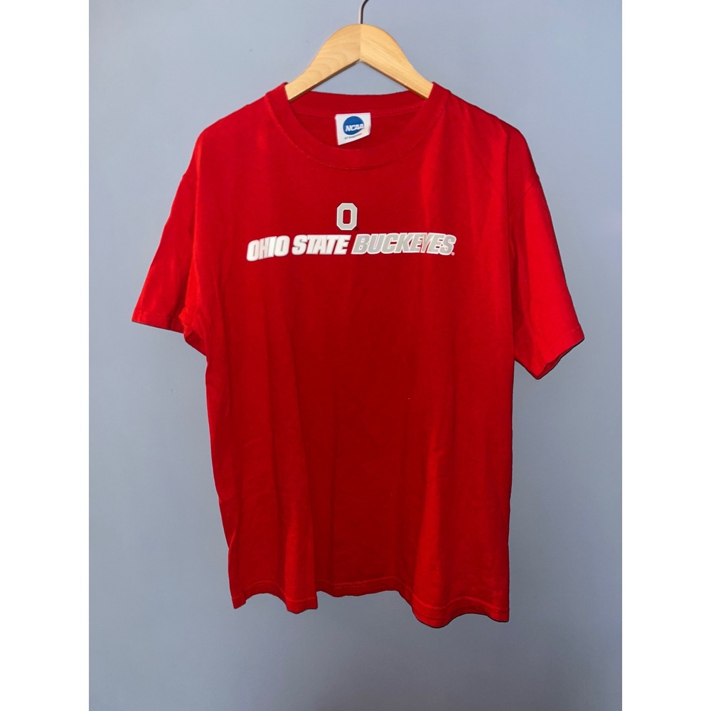 Ohio‎ State Buckeyes NCAA T Shirt Mens Red Football Graphic Tee